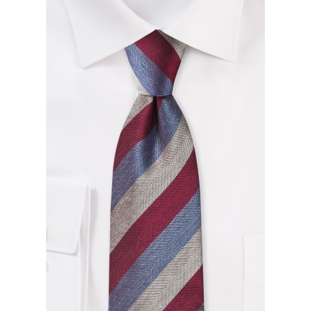 Summer Stripes in Silver, Wine, and Violet