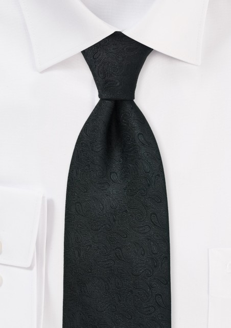 Paisley Patterned Tie in Black