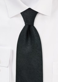 Paisley Patterned Tie in Black