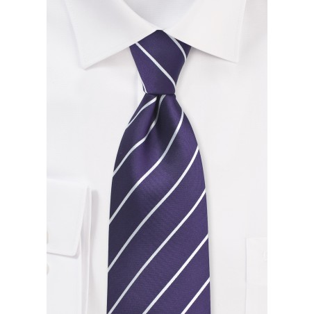 Silk Tie in Grape Purple