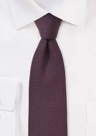 Zinfandel Red Wool Tie in Skinny Cut