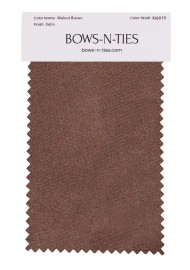 Walnut Fabric Swatch | Swatch for Mens Ties in Walnut Brown Satin