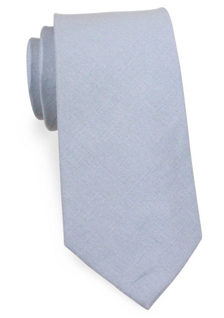 Moody Blue Tie  in Linen Fabric | 100% Linen Necktie Tie in Moody Blue