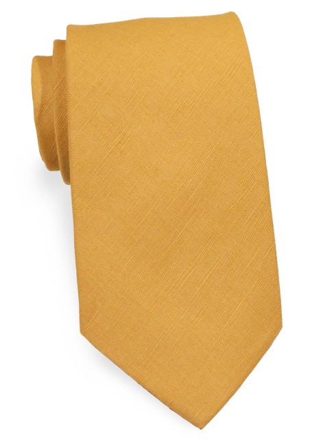 Butterscotch Linen Tie | Mens Necktie in Butterscotch