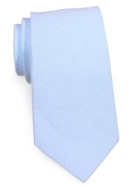 Sky Linen Tie | Solid Necktie in Sky Blue