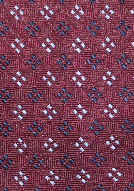 Oxblood and Blue Silk Tie
