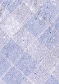 Ice Blue Necktie with Faded Tartan Plaid