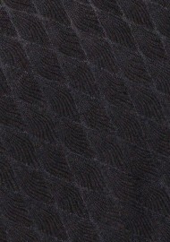 Formal Wool Blend Tie with Geometric Rhombus Weave
