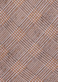 Men's Glen Check Tie in Dark Orange