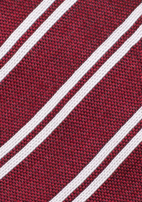 Striped Mens Tie in Crimson Red