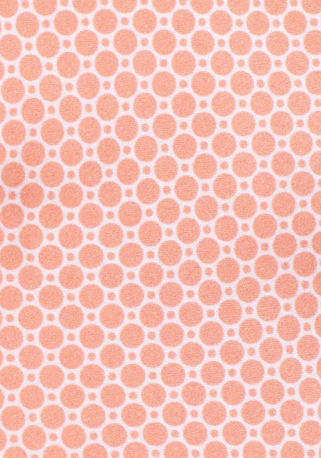 Coral Pink Geometric Print Tie on Satin Silk
