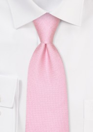 Candy Pink Silk Tie with Matte Textured Finish