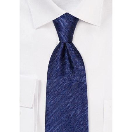 Herringbone Tie in Classic Blues