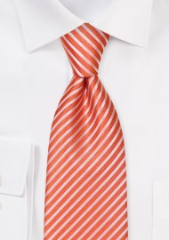 Summer Striped Tie in Mandarin