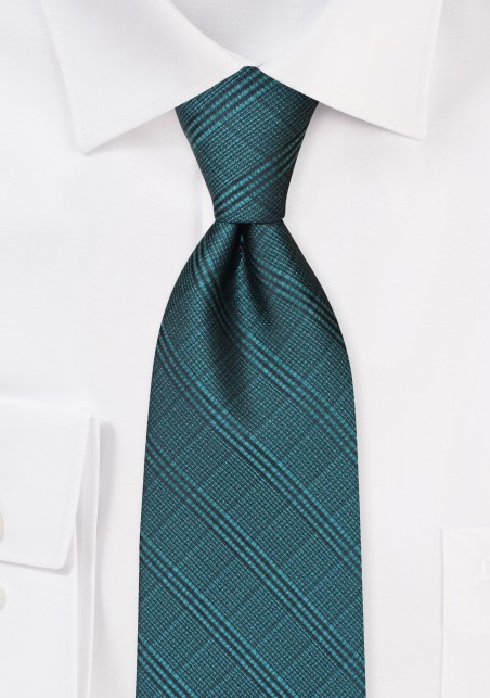 Summer Plaid Tie in Pacific Blue