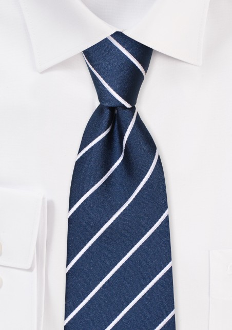 XL Tie in Sapphire Blue and White