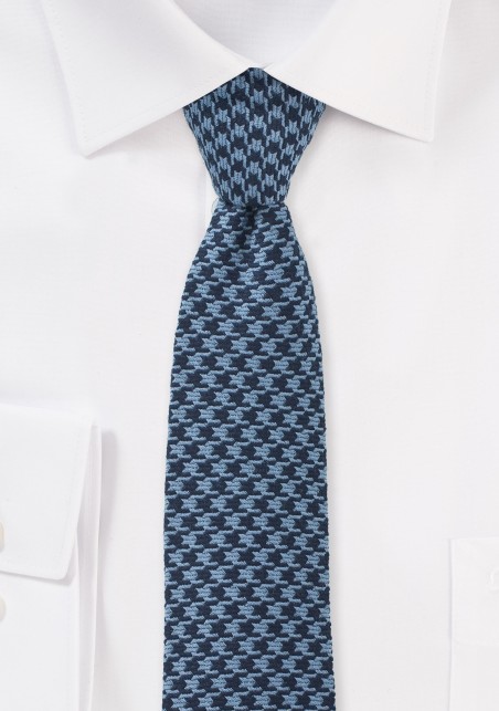 Houndstooth Tie in Blue