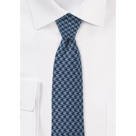 Houndstooth Tie in Blue