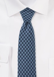 Houndstooth Tie in Blue