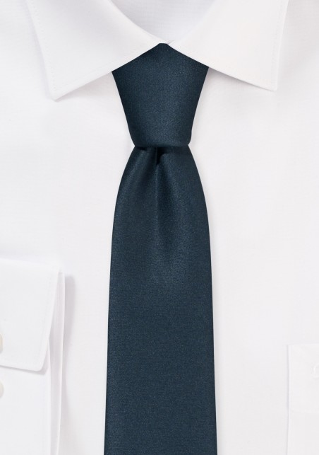 Charcoal Skinny Tie | Skinny Mens Necktie in Charcoal