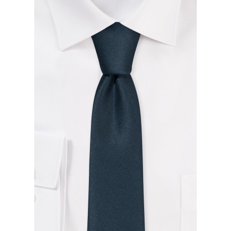 Charcoal Skinny Tie | Skinny Mens Necktie in Charcoal
