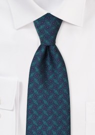 Oasis Green Designer Tie in XL Length