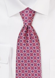 Woven Mens Tie in Rose Pink