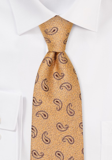 Vintage Golden Paisley Necktie