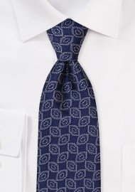 Navy and Dress Gray Designer Tie in XL Length