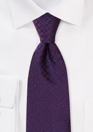 Navy Tie with Delicate Red Circles