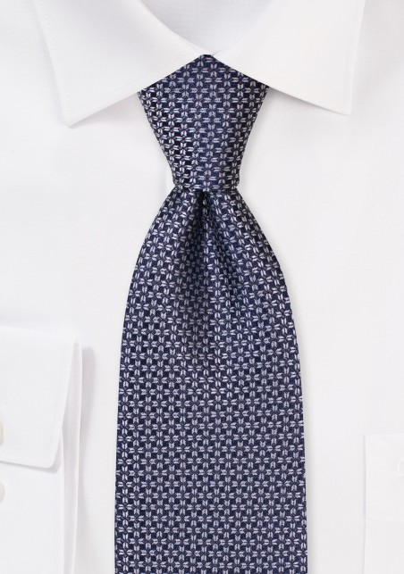 Tie with Silver Stars on Navy