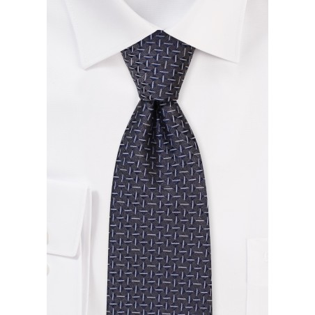 Designer Necktie in Dark Gray and Matte Finish