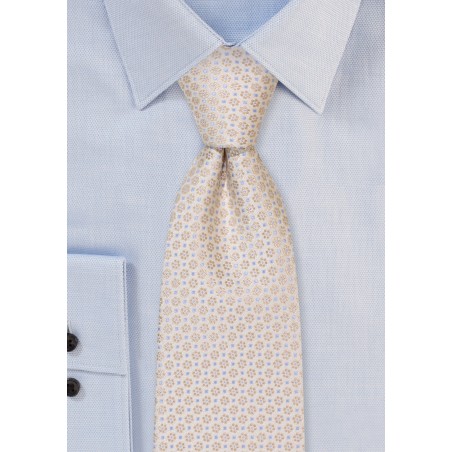 Vanilla Cream mens Necktie in Matte Finish