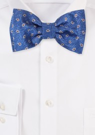 Blue with Bronze Paisley Bowtie