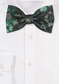 Floral Bowtie in Green Colors