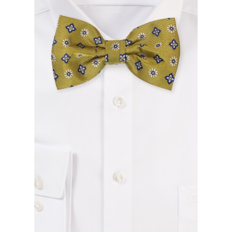 Mustard Colored Designer Bow Tie
