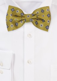 Mustard Colored Designer Bow Tie