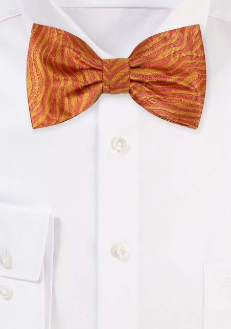 Tiger Stripe Bowtie in red and Orange