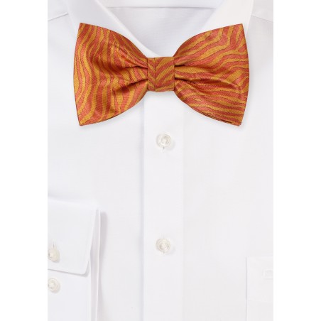 Tiger Stripe Bowtie in red and Orange