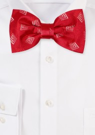 Fern Pattern Bowtie in Bright Red