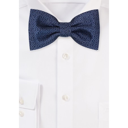 Geometric Designer Bowtie in Dark Blue