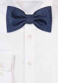 Geometric Designer Bowtie in Dark Blue