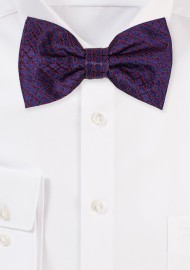 Navy Bow Tie with Red Circles