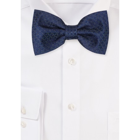 Dress Blue Mens Bow Tie in Matte Finish