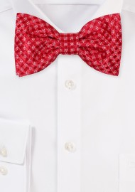 Cherry and Bright Red Mens Bowtie