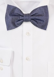 Midnight Navy Blue Star Check Bowtie