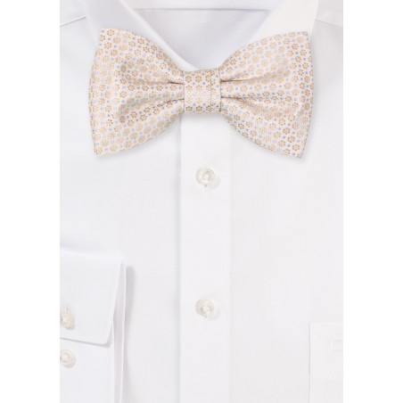 Vanilla Cream Mens Bow Tie