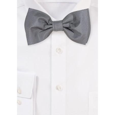 Green and Silver Micro Checkered Bowtie