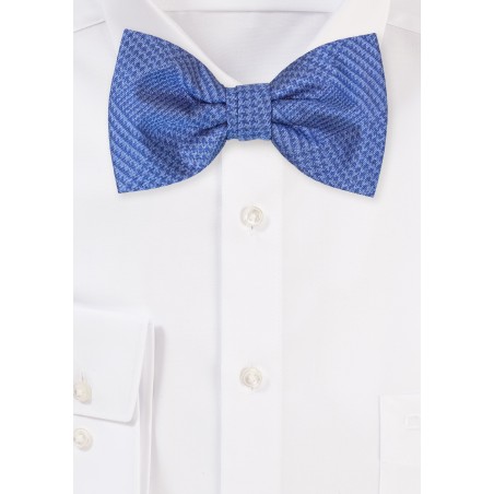 Sky Blue Prince of Wales Checkered Bow Tie
