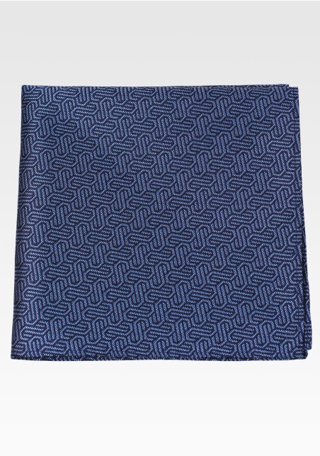 Geometric Design Woven Pocket Square